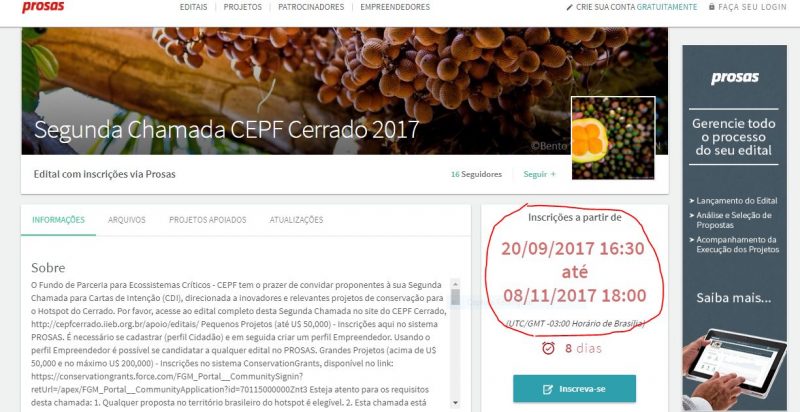 Como submeter sua proposta ao 2o edital do CEPF?