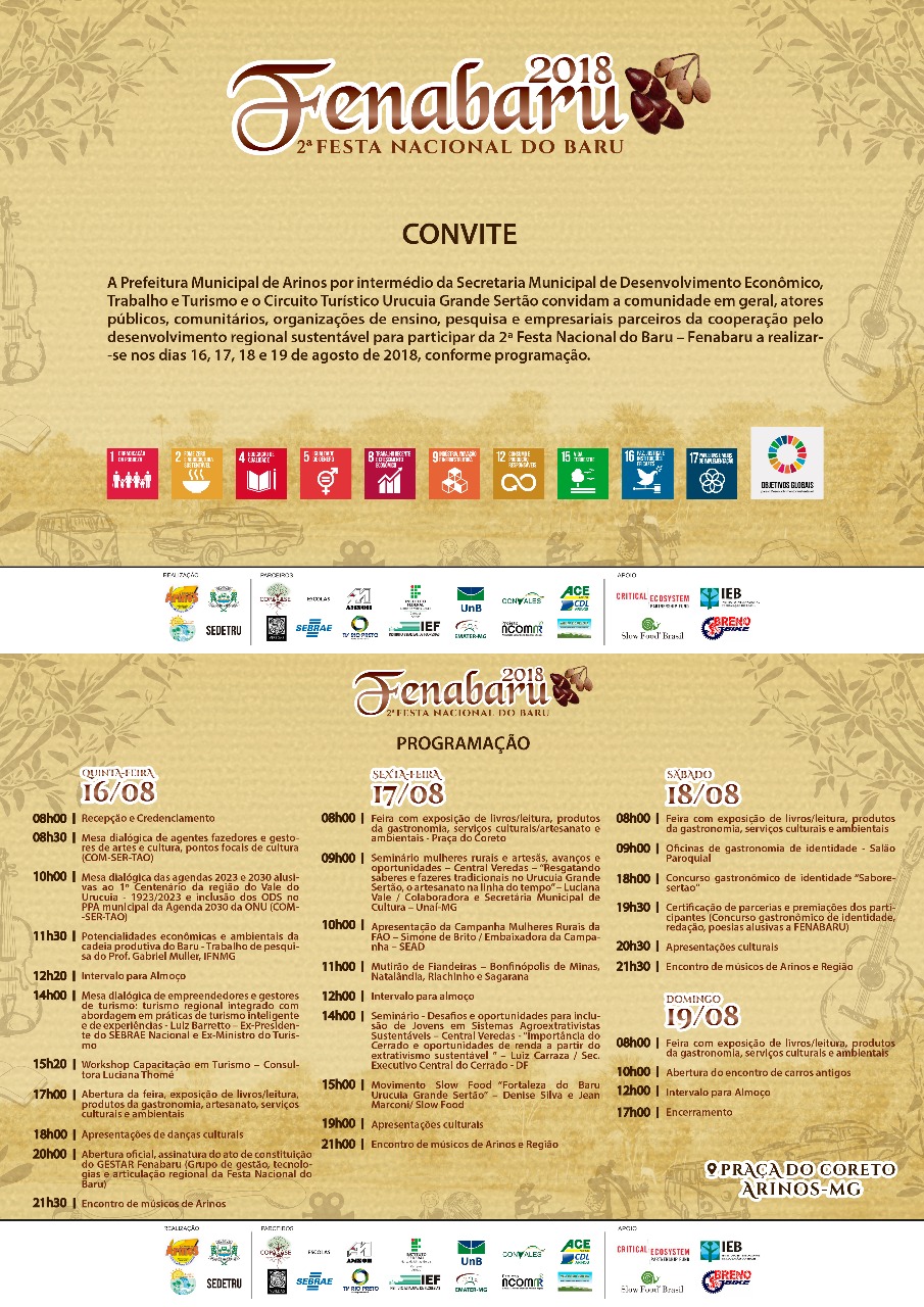 FENABARU 2018: Segunda Festa Nacional do Baru | Programação Completa|