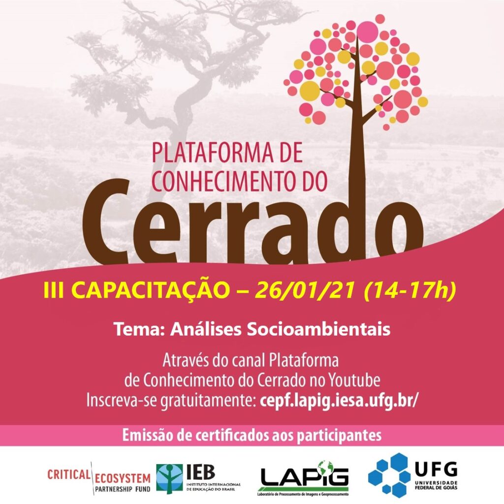 III Capacitação Técnica Plataforma de Conhecimento do Cerrado: Análises Socioambientais
