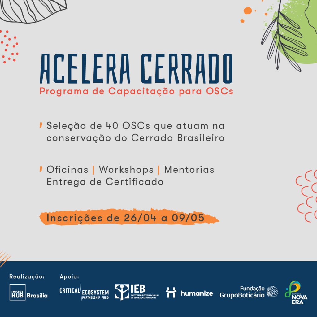 Programa de capacitação para organizações da sociedade civil do Cerrado abre seleção